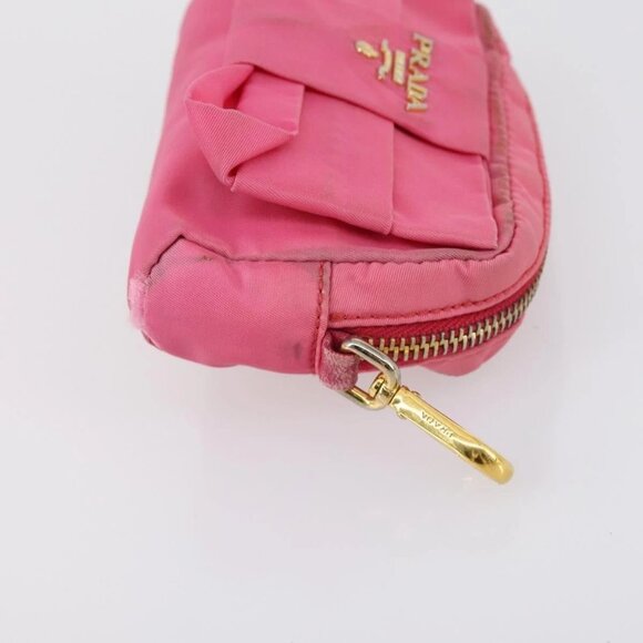 PRADA Tote Bag Nylon 2 Set Pink Khaki Auth 147966 - Picture 12 of 16